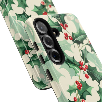 Winter Holly Charm – Tough Glossy Samsung Galaxy Case
