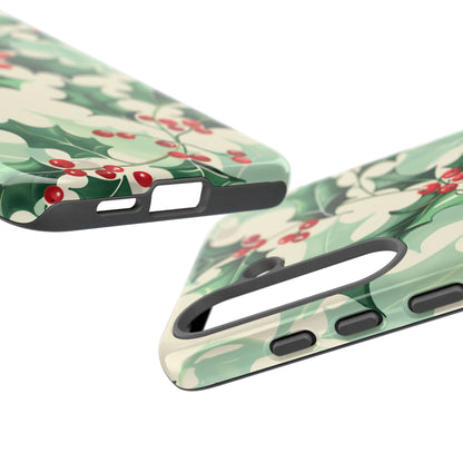 Winter Holly Charm – Tough Glossy Samsung Galaxy Case