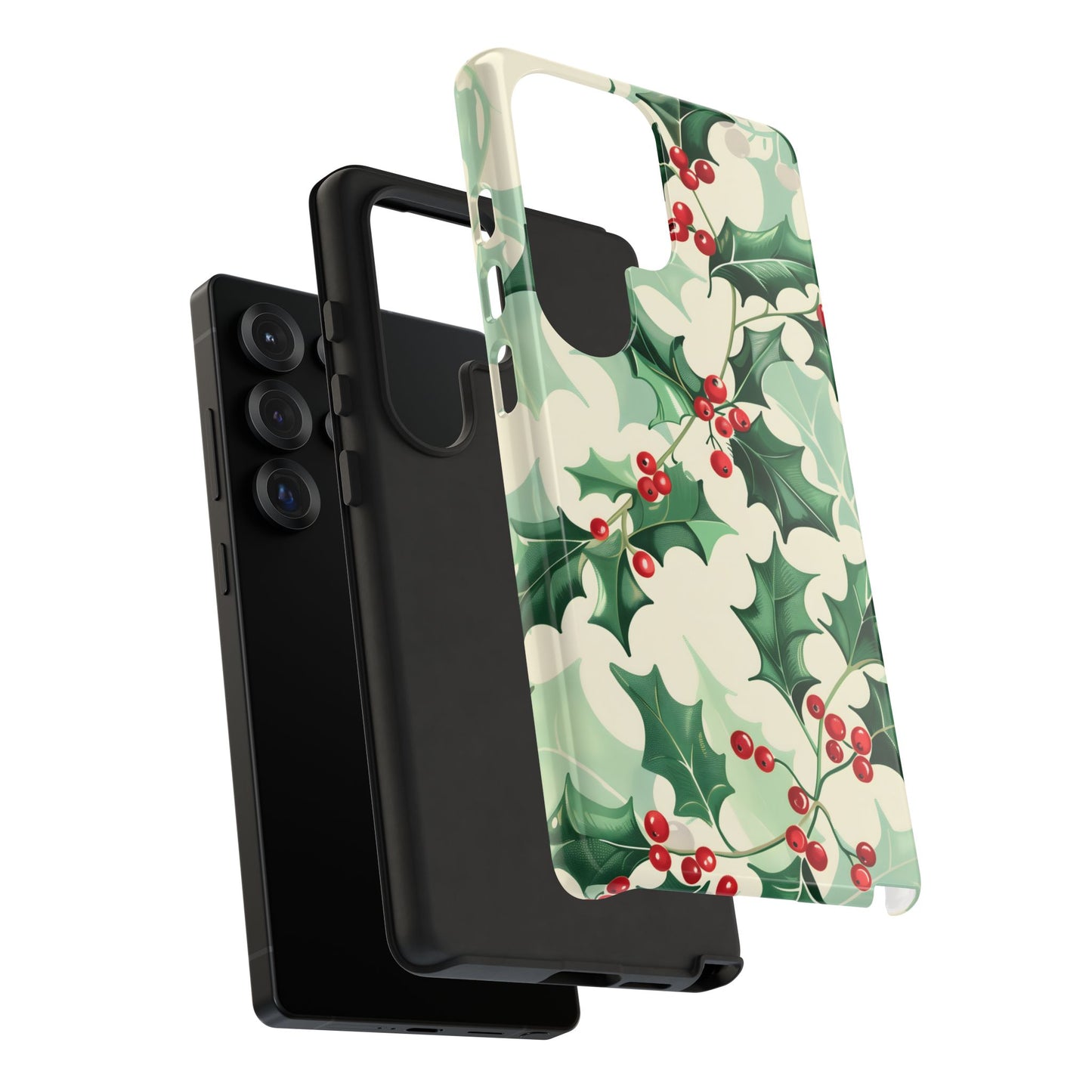 Winter Holly Charm – Tough Glossy Samsung Galaxy Case