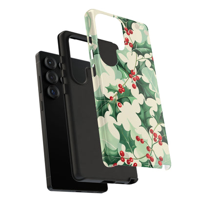 Winter Holly Charm – Tough Glossy Samsung Galaxy Case