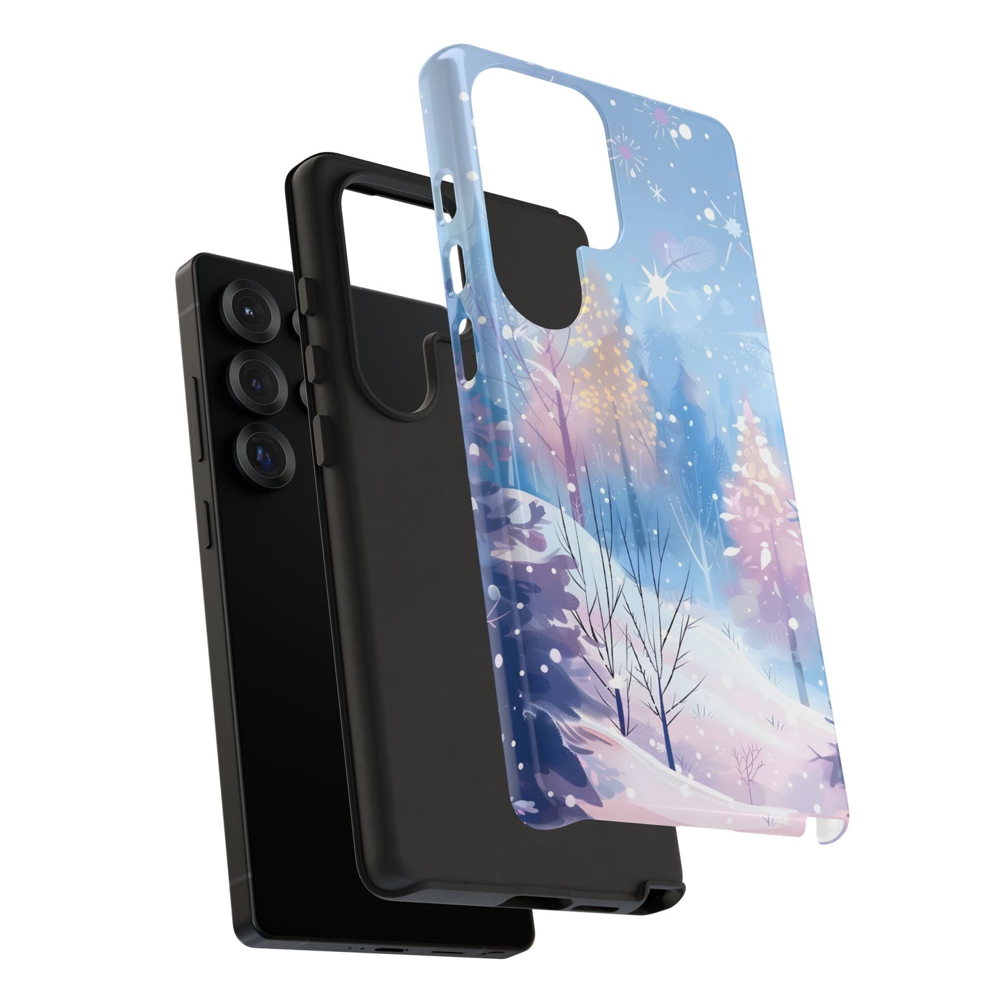 Frosted Winter Forest – Tough Glossy Samsung Galaxy Case