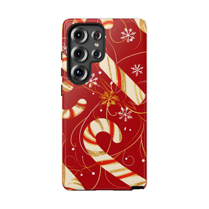 Golden Candy Cane Luxe – Tough Glossy Samsung Galaxy Case