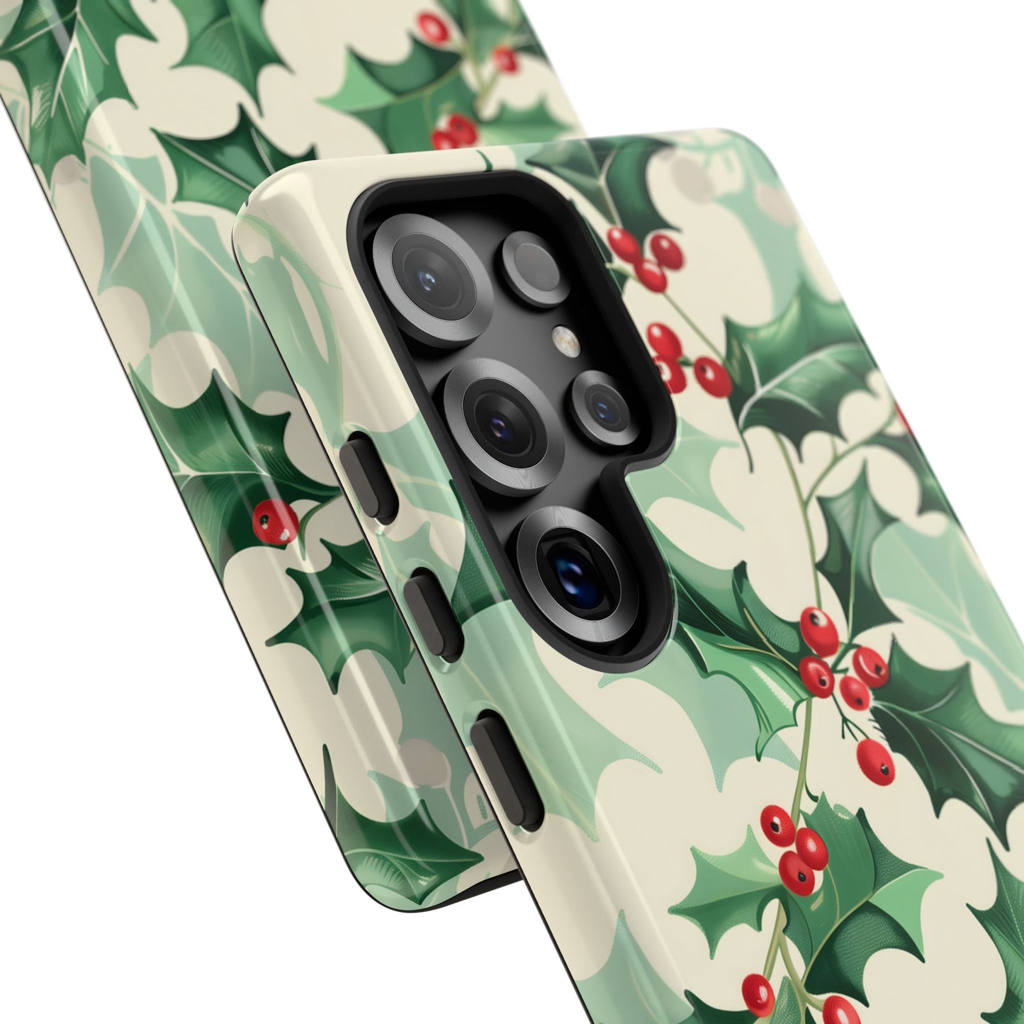 Winter Holly Charm – Tough Glossy Samsung Galaxy Case