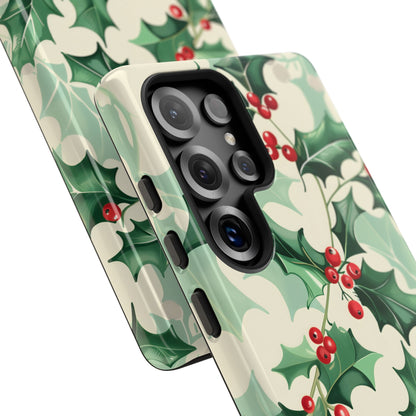 Winter Holly Charm – Tough Glossy Samsung Galaxy Case