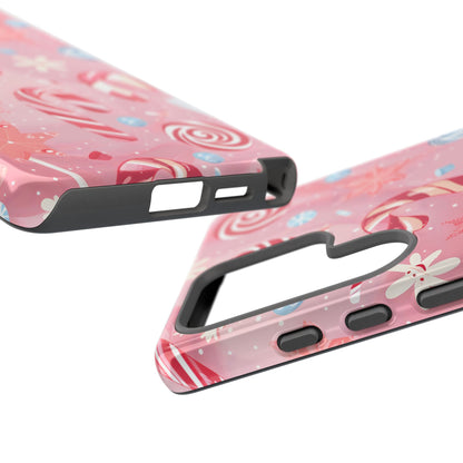 Candy Cane Swirl – Tough Glossy Samsung Galaxy Case