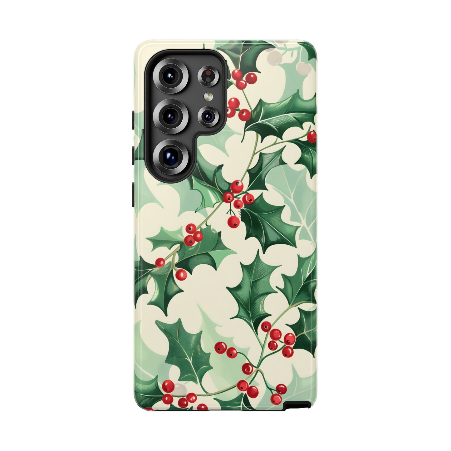 Winter Holly Charm – Tough Glossy Samsung Galaxy Case