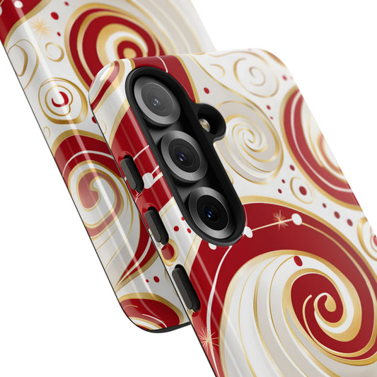Golden Candy Swirl – Tough Glossy Samsung Galaxy Case