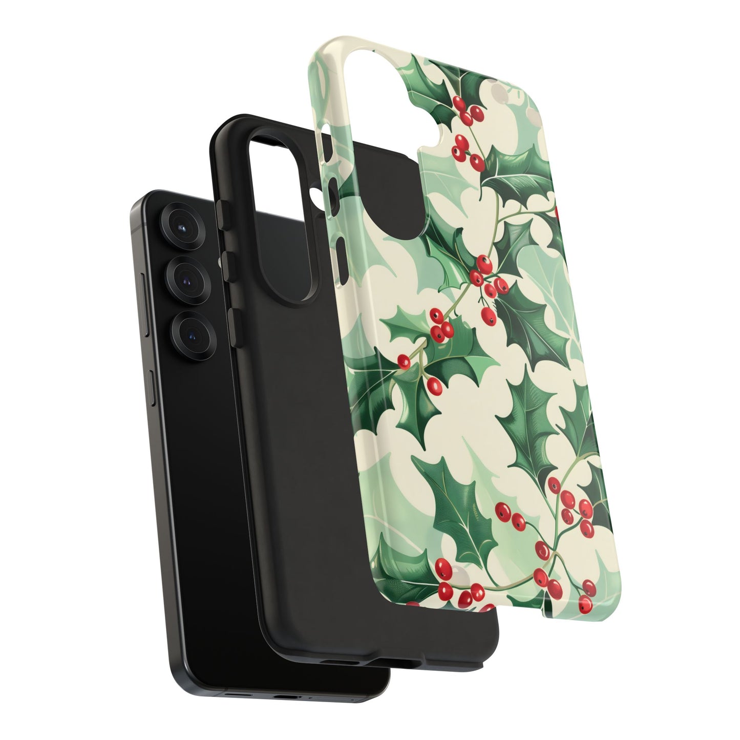 Winter Holly Charm – Tough Glossy Samsung Galaxy Case