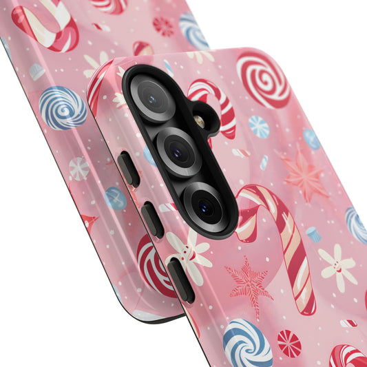 Candy Cane Swirl – Tough Glossy Samsung Galaxy Case