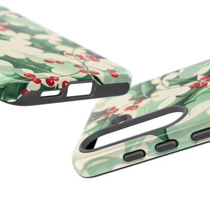 Winter Holly Charm – Tough Glossy Samsung Galaxy Case