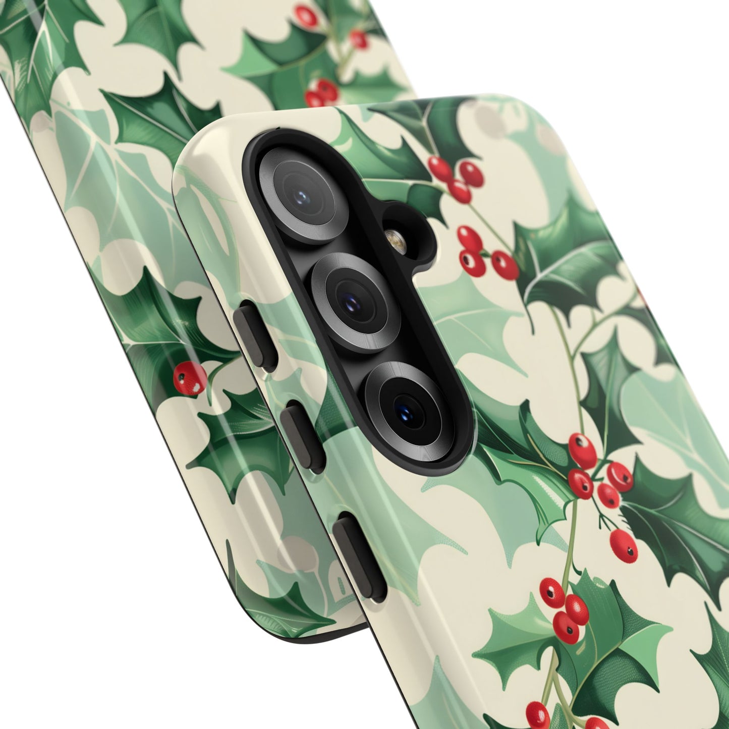 Winter Holly Charm – Tough Glossy Samsung Galaxy Case