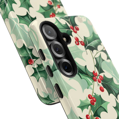 Winter Holly Charm – Tough Glossy Samsung Galaxy Case