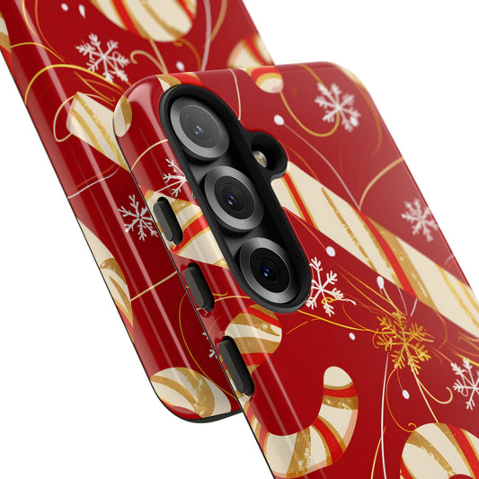 Golden Candy Cane Luxe – Tough Glossy Samsung Galaxy Case