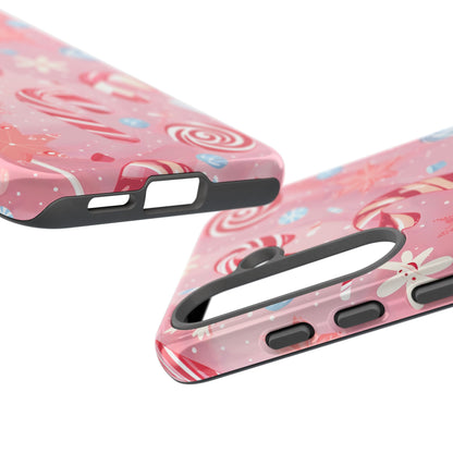 Candy Cane Swirl – Tough Glossy Samsung Galaxy Case
