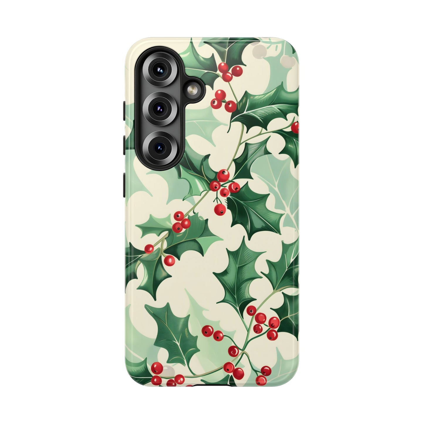 Winter Holly Charm – Tough Glossy Samsung Galaxy Case