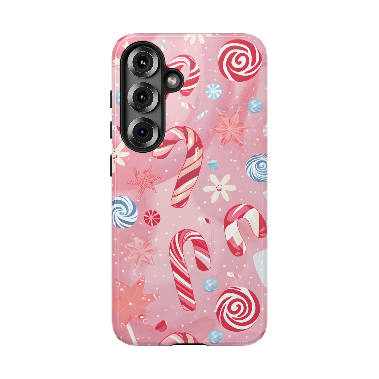 Candy Cane Swirl – Tough Glossy Samsung Galaxy Case