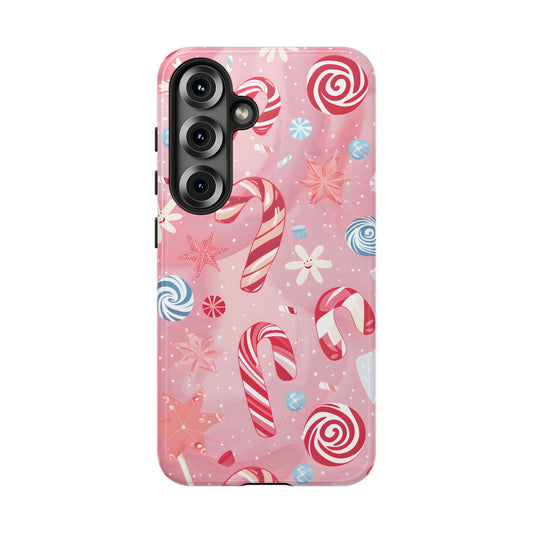 Candy Cane Swirl – Tough Glossy Samsung Galaxy Case