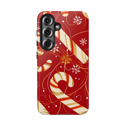 Golden Candy Cane Luxe – Tough Glossy Samsung Galaxy Case