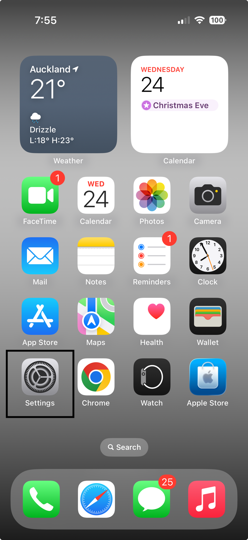 Open Settings on your iPhone