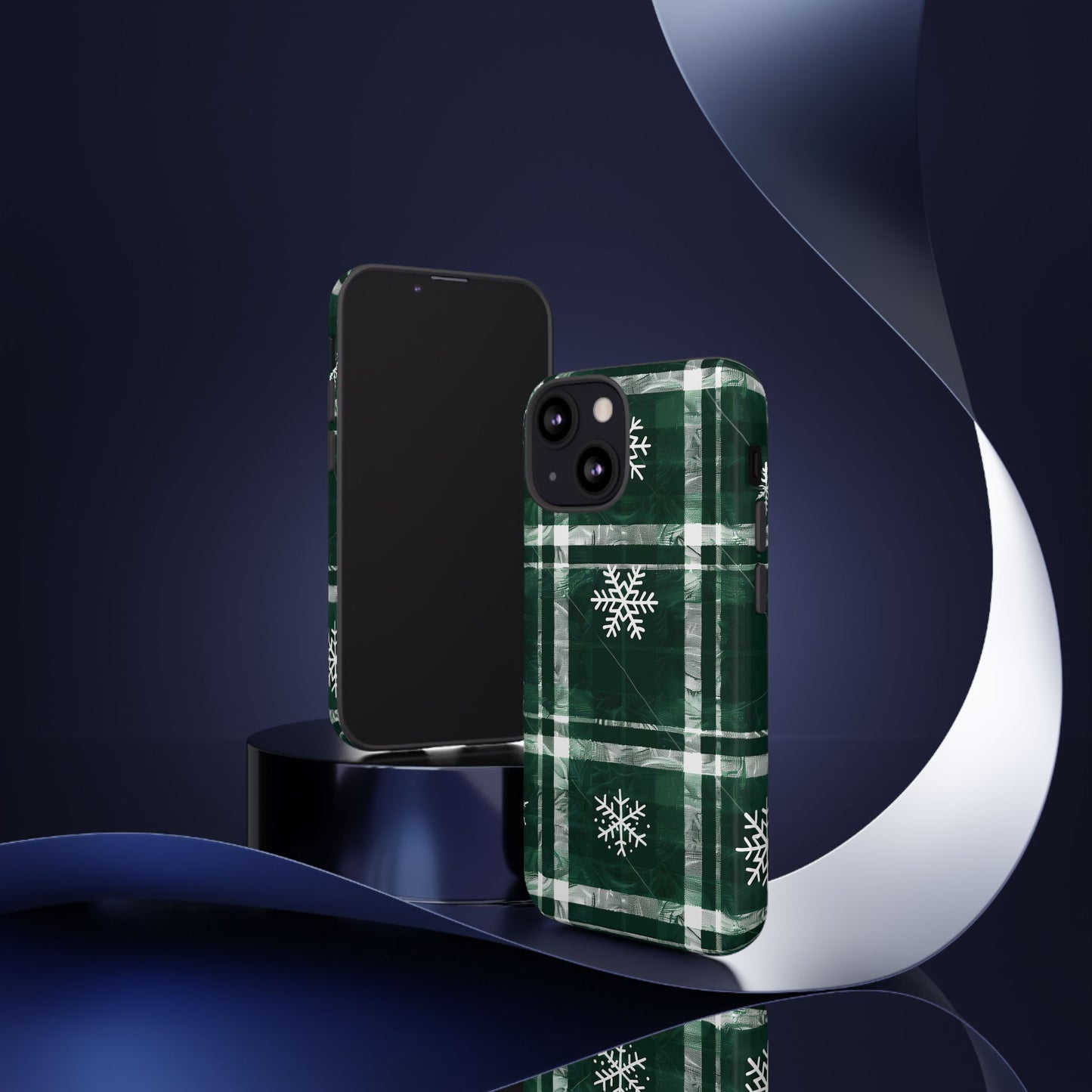 Frosted Tartan – Tough Glossy iPhone Case