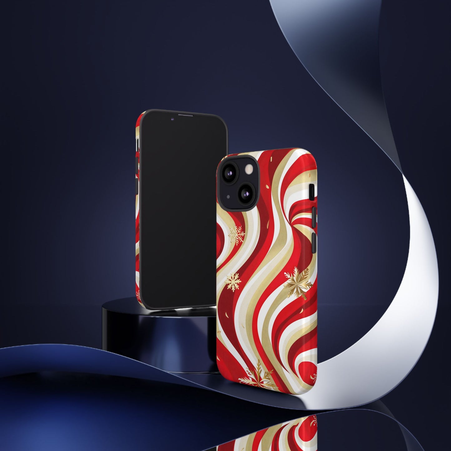 Peppermint Waves – Tough Glossy iPhone Case