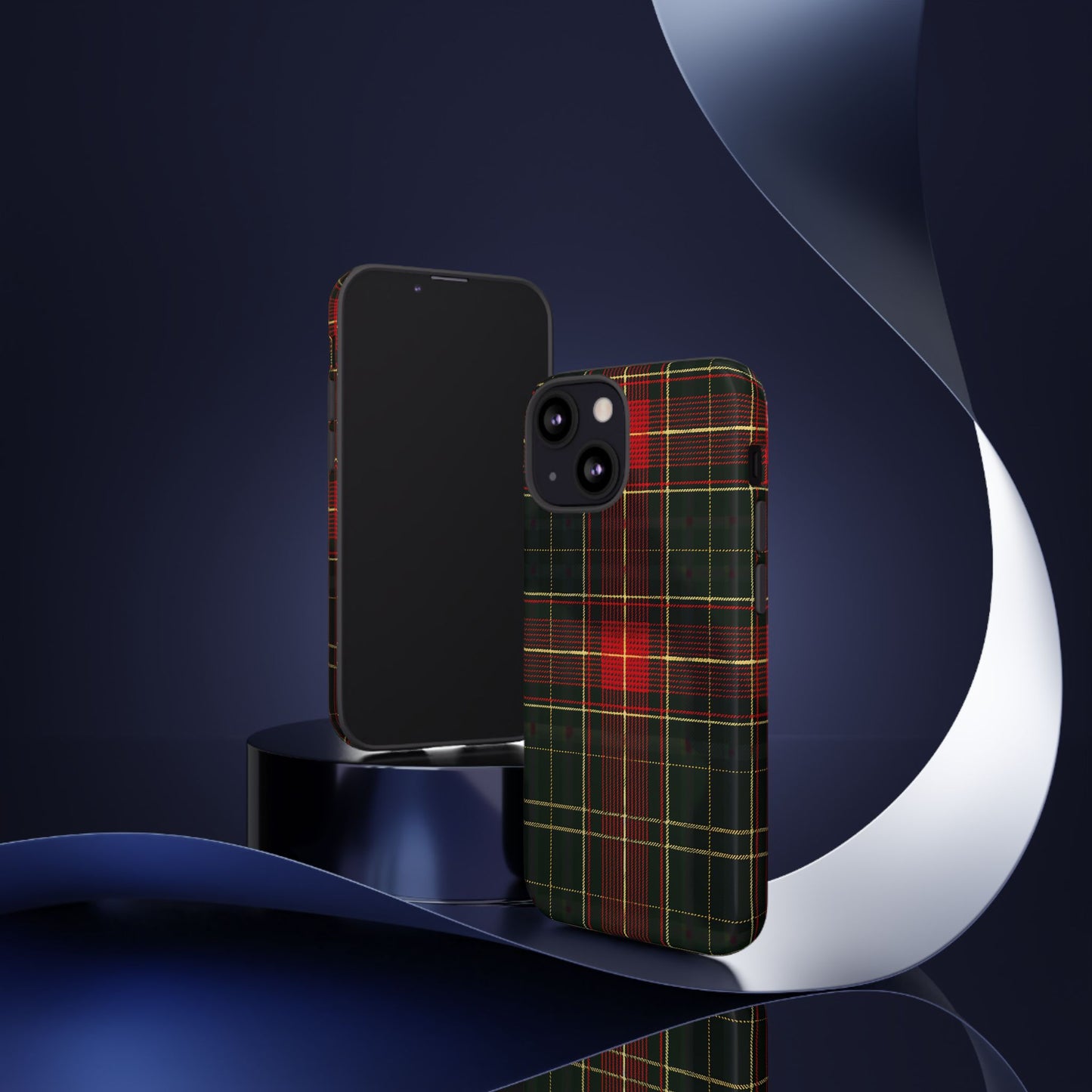 Classic Christmas Tartan – Tough Glossy iPhone Case