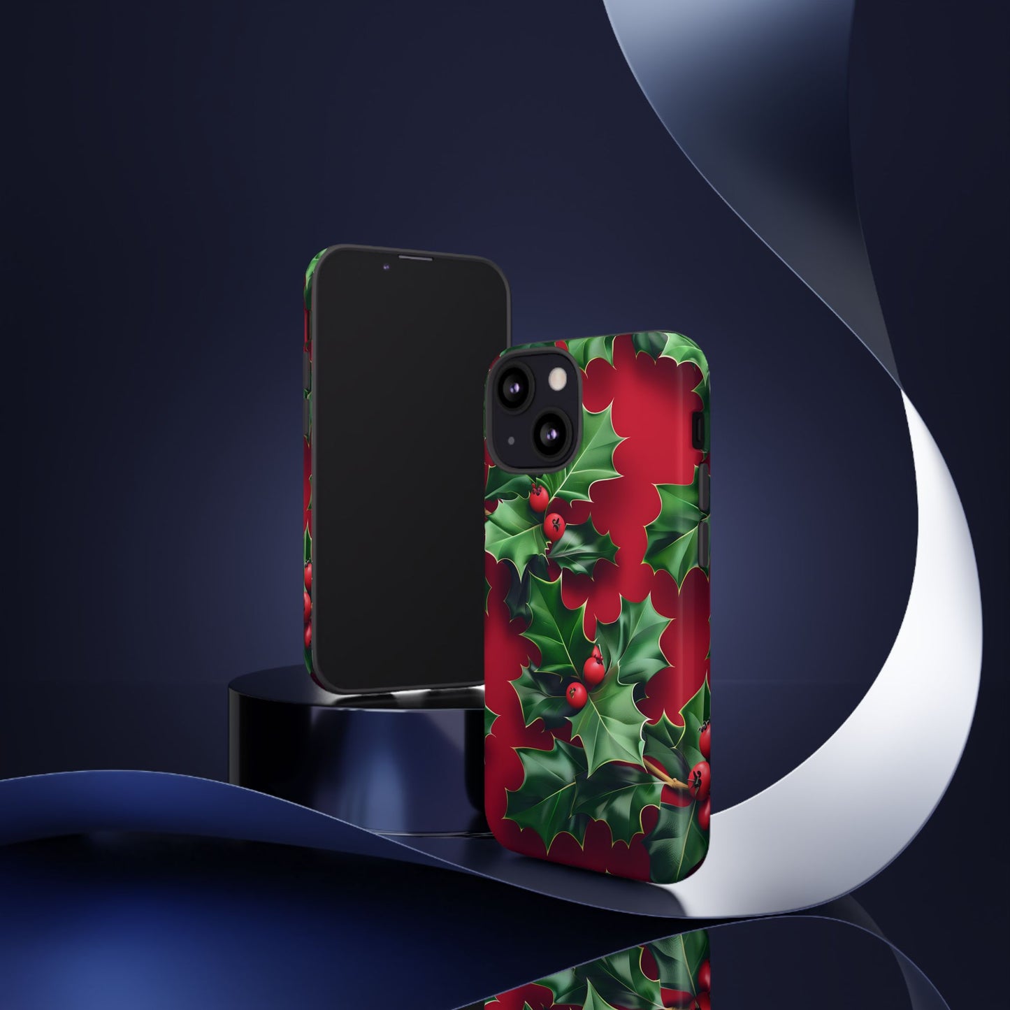 Holly Berry Bloom – Tough Glossy iPhone Case