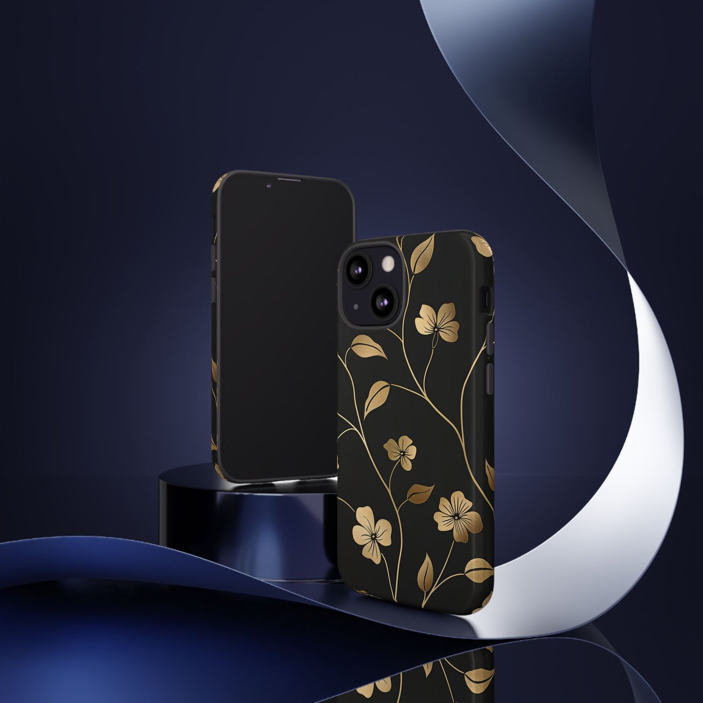 Golden Elegance – Tough Glossy iPhone Case