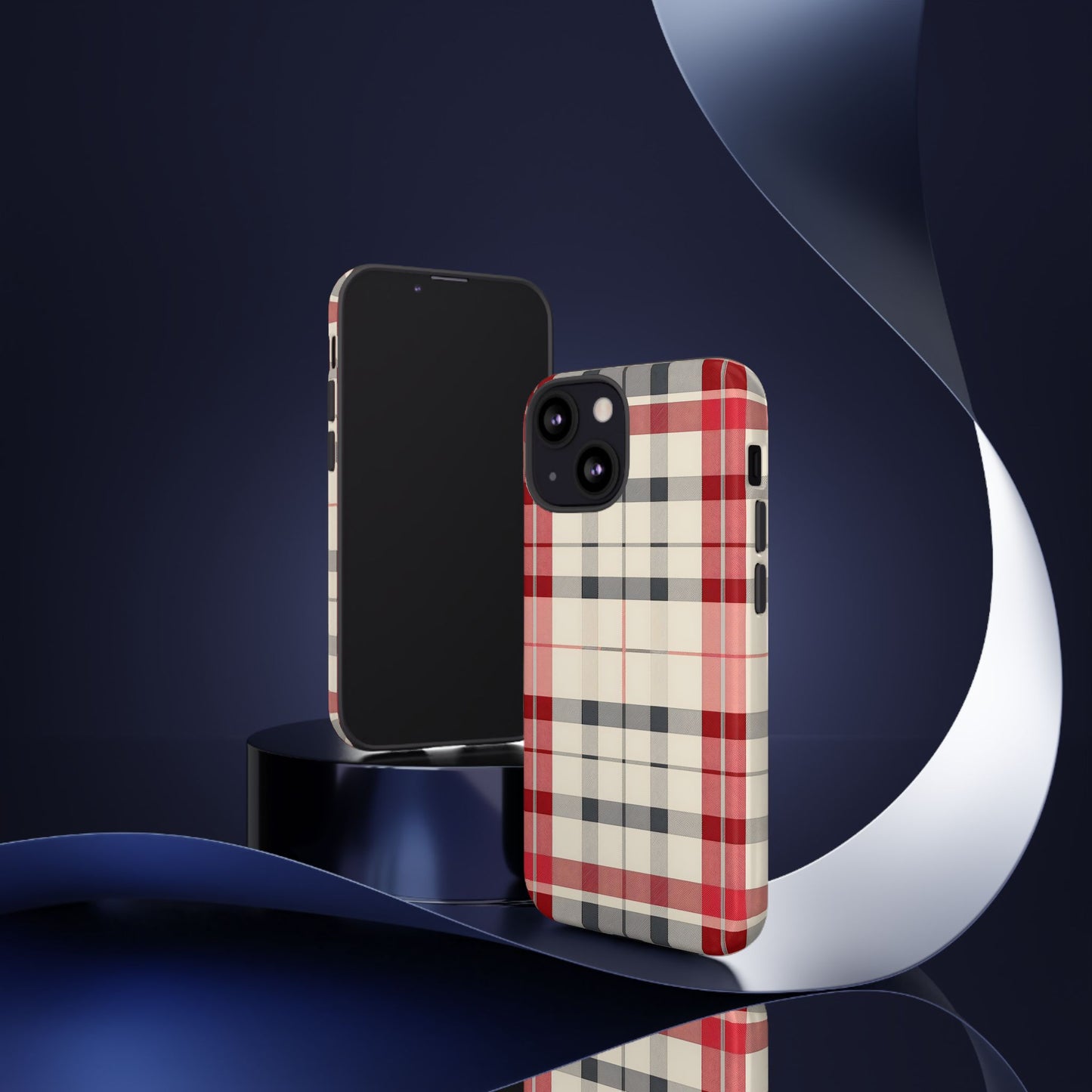 Winter Tartan Classic – Tough Glossy iPhone Case