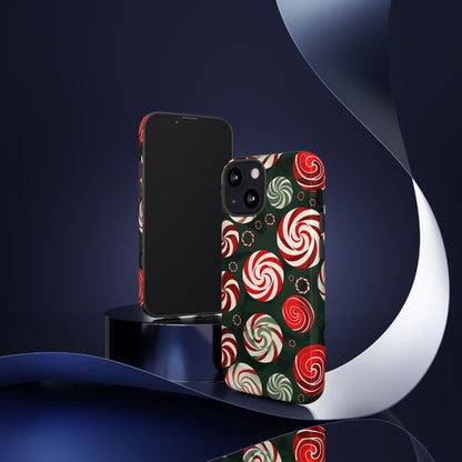 Peppermint Swirl Burst – Tough Glossy iPhone Case