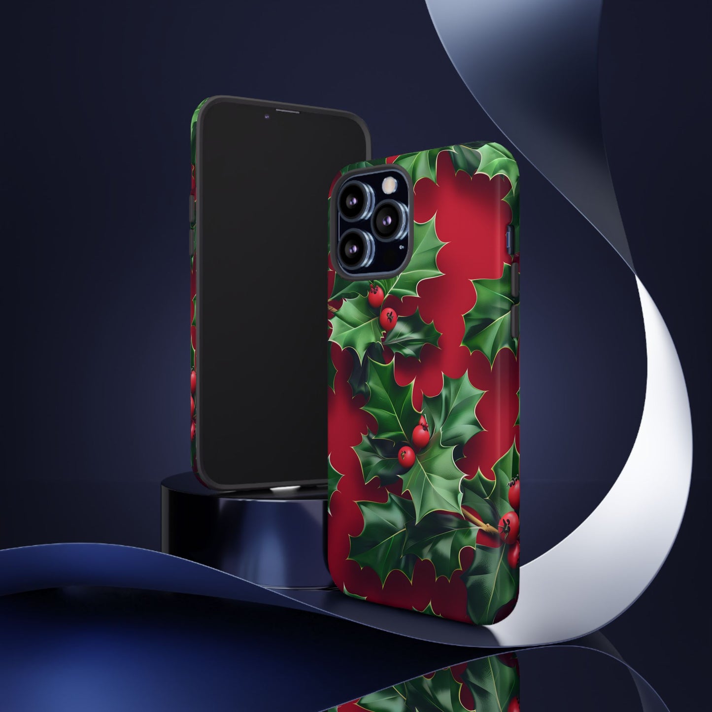 Holly Berry Bloom – Tough Glossy iPhone Case