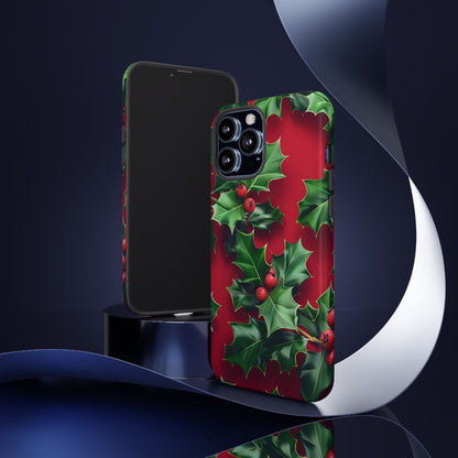 Holly Berry Bloom – Tough Glossy iPhone Case