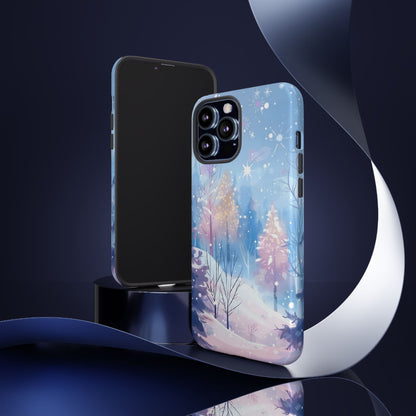 Frosted Winter Forest – Tough Glossy iPhone Case