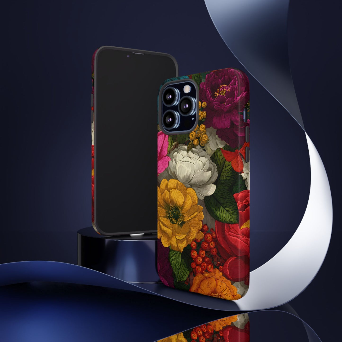 Midnight Bloom – Tough Glossy iPhone Case