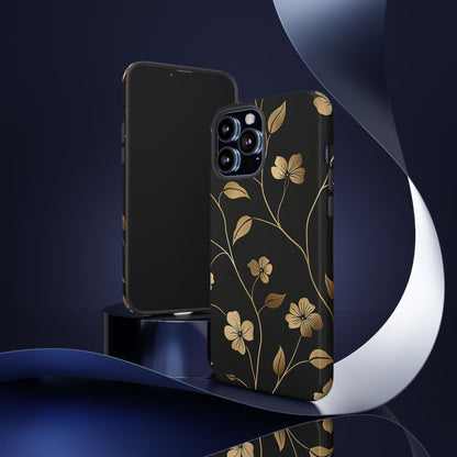 Golden Elegance – Tough Glossy iPhone Case