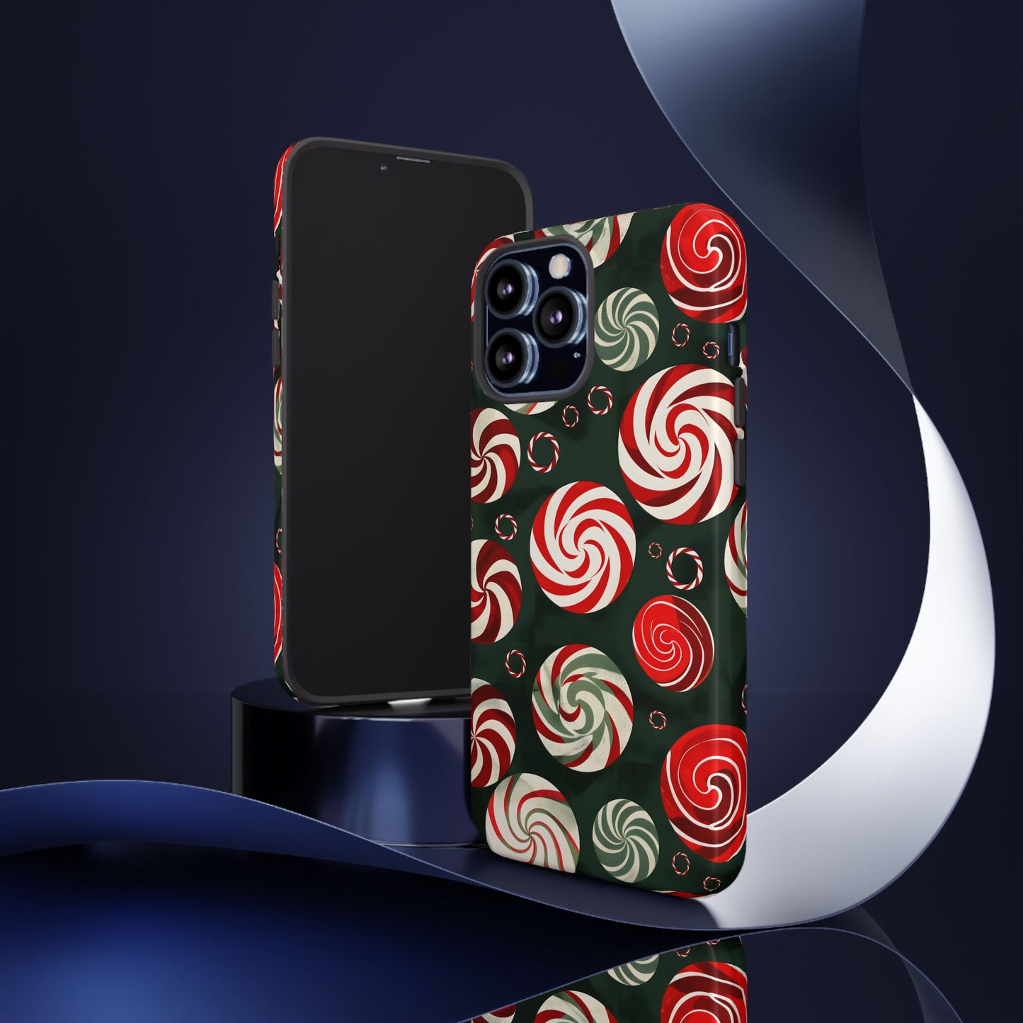 Peppermint Swirl Burst – Tough Glossy iPhone Case