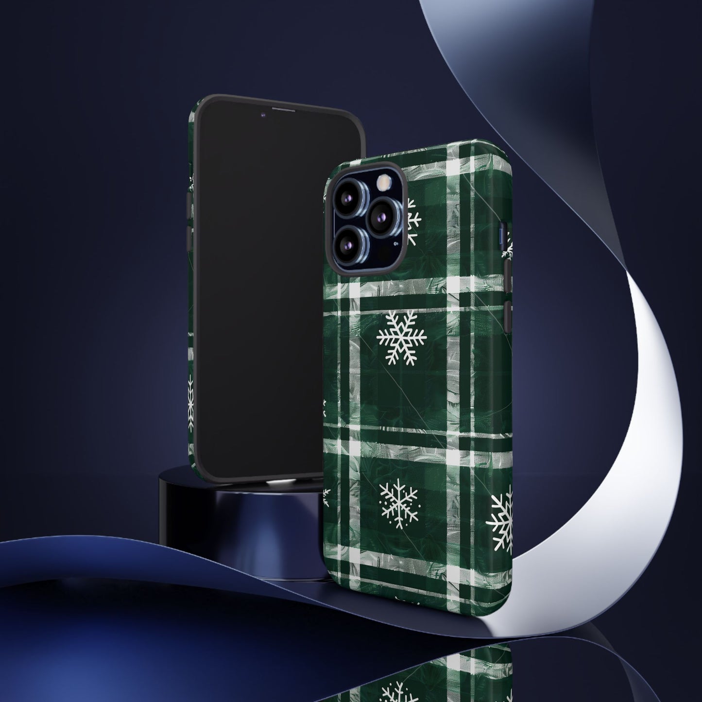 Frosted Tartan – Tough Glossy iPhone Case