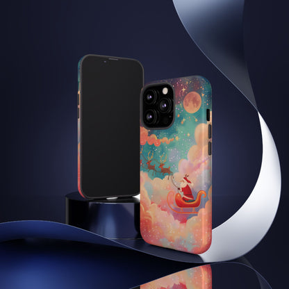 Starlit Santa Sky – Tough Glossy iPhone Case