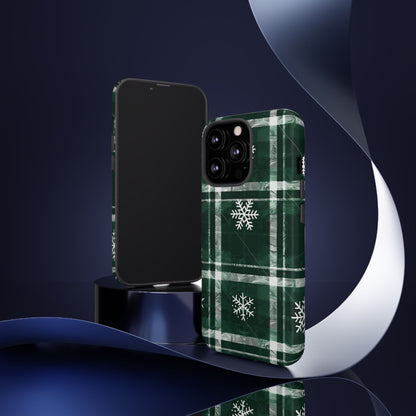 Frosted Tartan – Tough Glossy iPhone Case