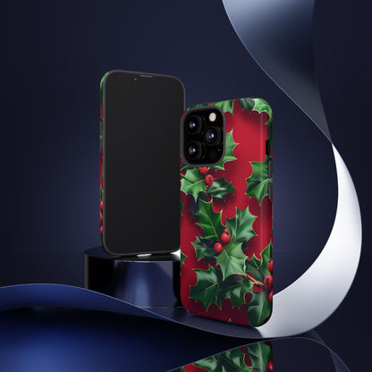 Holly Berry Bloom – Tough Glossy iPhone Case