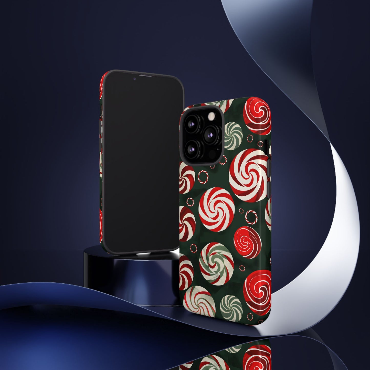 Peppermint Swirl Burst – Tough Glossy iPhone Case