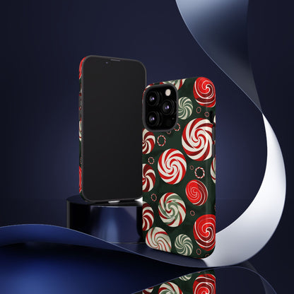 Peppermint Swirl Burst – Tough Glossy iPhone Case