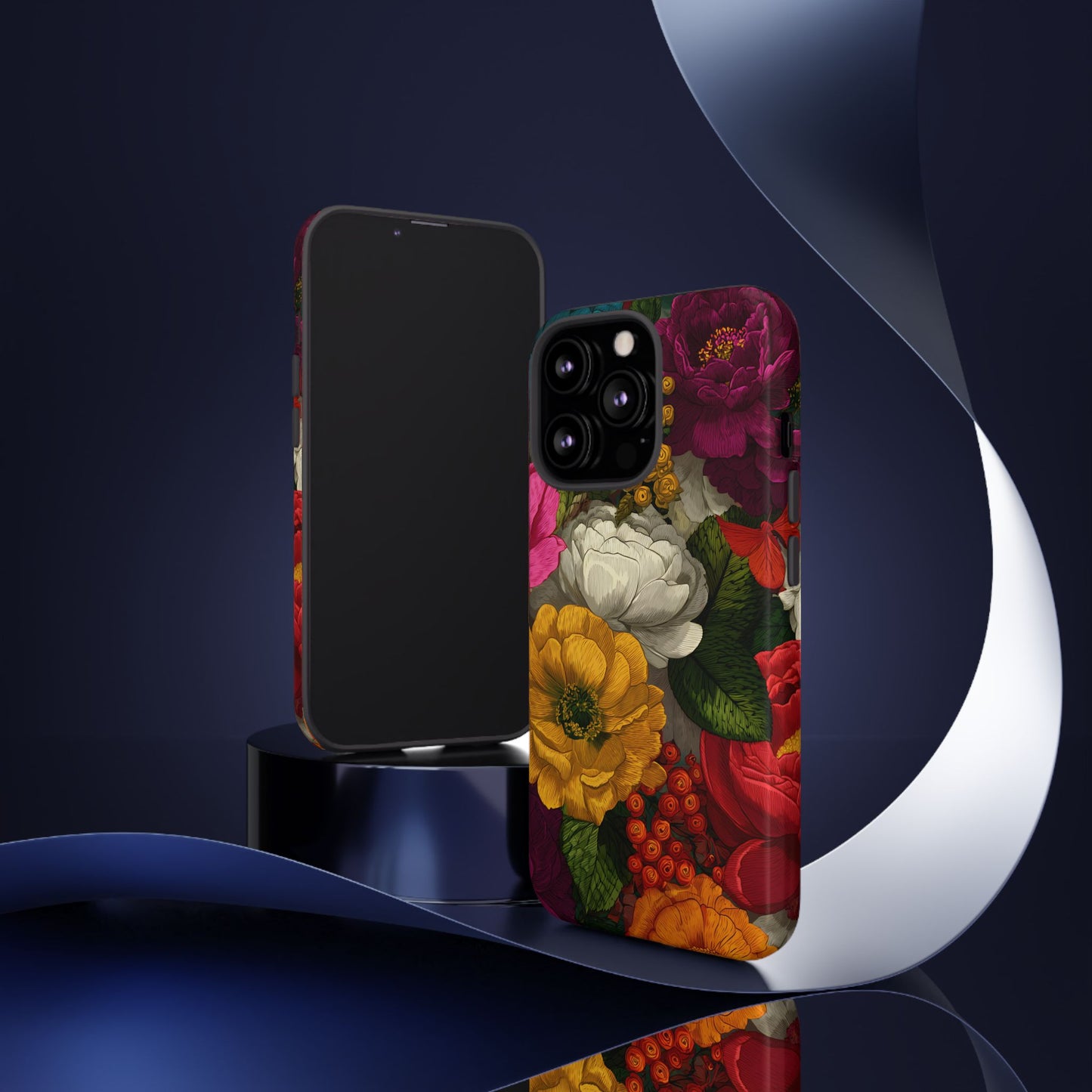 Midnight Bloom – Tough Glossy iPhone Case