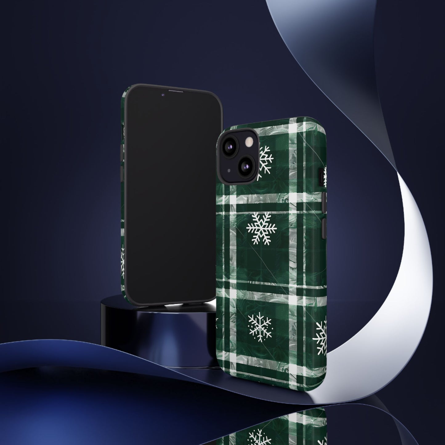 Frosted Tartan – Tough Glossy iPhone Case