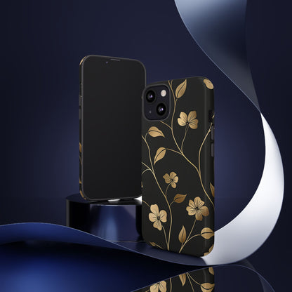 Golden Elegance – Tough Glossy iPhone Case
