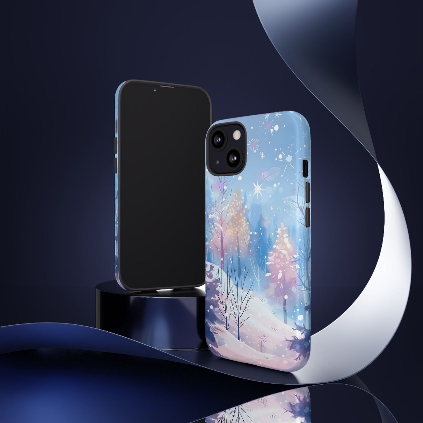 Frosted Winter Forest – Tough Glossy iPhone Case