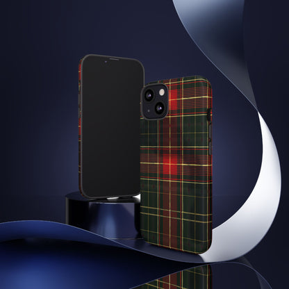 Classic Christmas Tartan – Tough Glossy iPhone Case