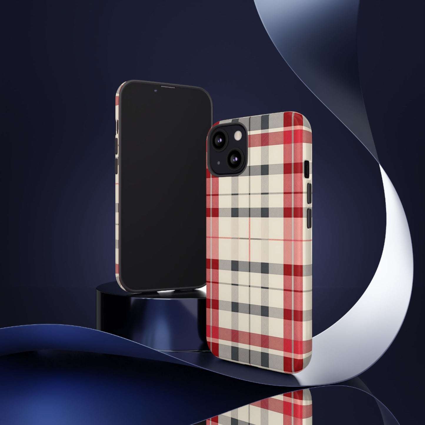 Winter Tartan Classic – Tough Glossy iPhone Case