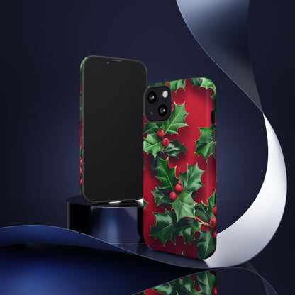 Holly Berry Bloom – Tough Glossy iPhone Case