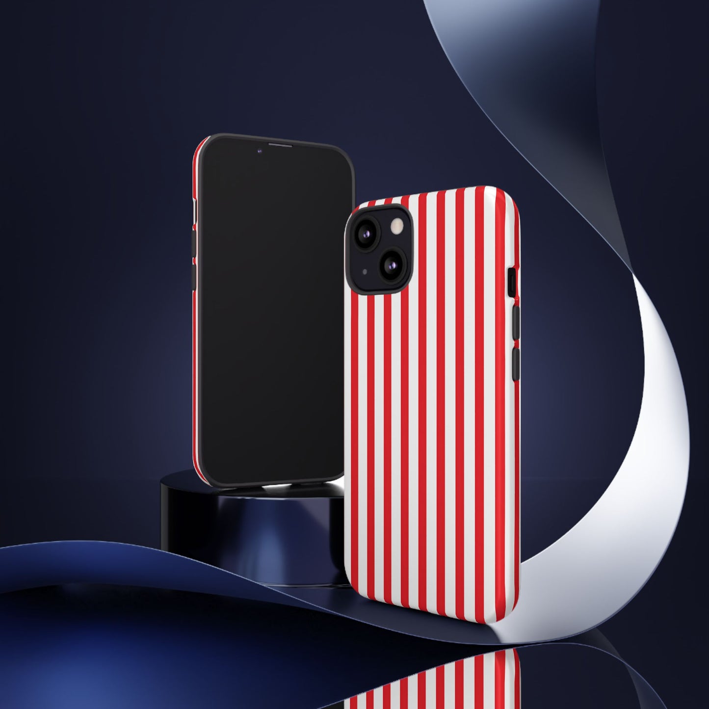 Candy Cane Stripes – Tough Glossy iPhone Case